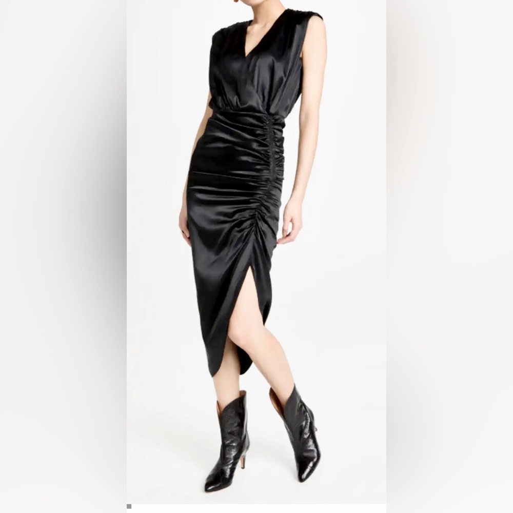Veronica Beard Black Satin Dress